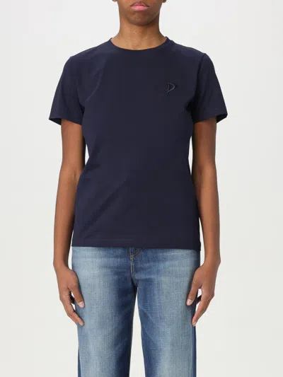 DONDUP T-SHIRT DONDUP WOMAN COLOR BLUE,G54955009