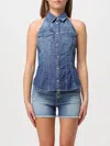 DONDUP TOP DONDUP WOMAN COLOR DENIM,F49203028