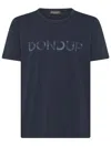 Dondup T-shirt In Cotone Con Stampa Logo In Blue
