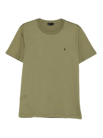 Dondup T-shirt In Green Cotton With Logo
