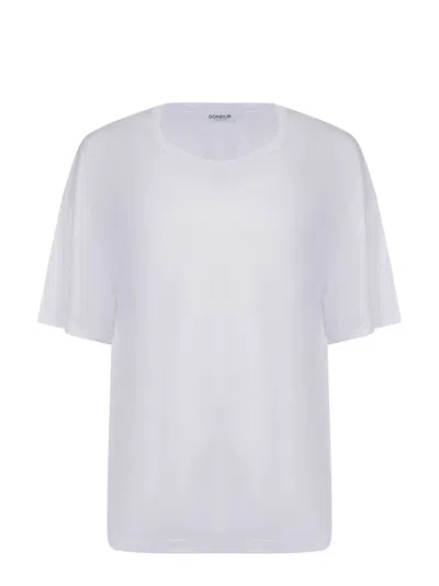 DONDUP DONDUP T SHIRT MADE OF A SILK BLEND