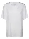 Dondup Basic Round Neck Short Sleeve Top In White