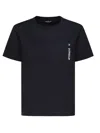 Dondup Cotton Crewneck T-shirt With Pocket