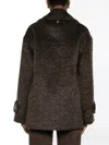Dondup Tailored Brown Coat With Wide Lapel In Black