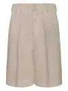 Dondup Tailored Cotton-blend Shorts In Nude