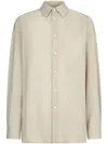 Dondup Tailored Fit Black Shirt With Button-down Front In Neutral