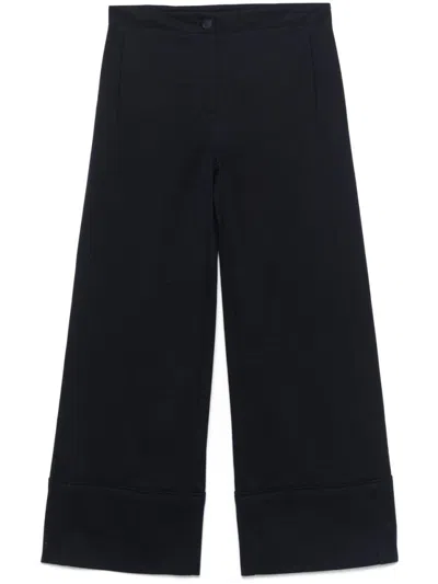 Dondup Tailored High-waist Wide-leg Trousers In Blue