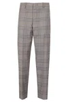Dondup Tailored Pants With Micaela Check Pattern In Grey