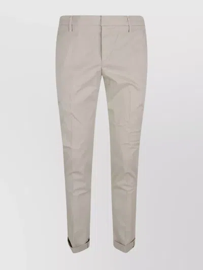 Dondup Tailored Trousers Cuffed Hem In Lievito
