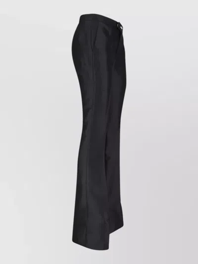 Dondup Tailored Trousers Flared Leg Belt Loops In Black