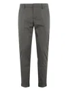 Dondup Gaubert Trousers In Wool Canvas In Grey