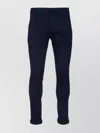 Dondup Tailored Trousers With Cuffed Hem And Pockets In Blue