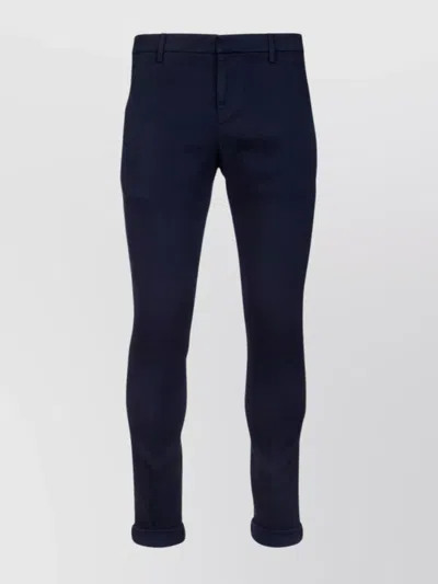 DONDUP TAILORED TROUSERS WITH CUFFED HEM AND POCKETS