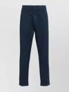 Dondup Tailored Trousers With Pockets And Cuffs In Blue