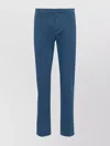 Dondup Tailored Trousers With Pockets And Loops In Blue