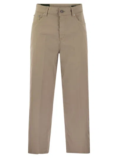 Dondup Tami - 5-pocket Wide Leg Trousers In Beige