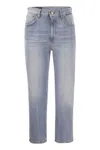 Dondup Tami Jeans Cinque Tasche A Gamba Larga In Blue