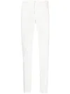 Dondup Tapered Cotton Blend Chinos In White