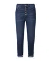 Dondup Buttoned Five-pocket Jeans In Blue