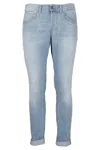 Dondup George Rolled Cuffs Skinny Jeans In Grey