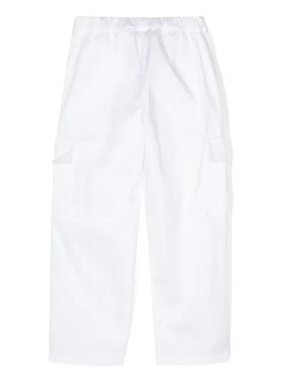 Dondup Kids' Tapered-leg Chino Trousers In White