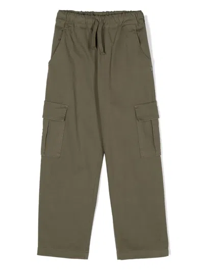 Dondup Kids' Tapered-leg Trousers In Green