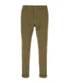 Dondup Trousers With Belt Loops And Rolled Cuffs