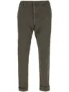 Dondup Trousers With Back Pockets And Rolled Cuffs In Gray