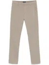 Dondup Pressed-crease Slim-fit Trousers In Taupe