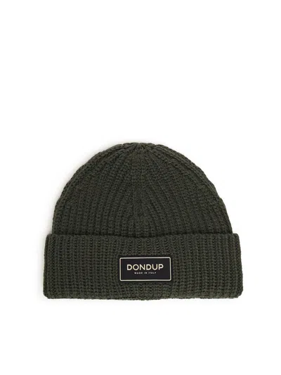 Dondup Technical Wool Hat In Brown