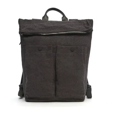 Dondup Textured Black Backpack With Dual Front Pockets