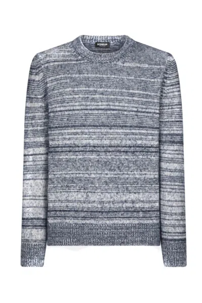 Dondup Crew Neck Knitwear Sweaters In Gray