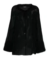 Dondup Tie-neck Semi-sheer Blouse In Black