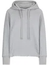 Dondup Casual Gray Hoodie With Drawstring And Ribbed Cuffs In Gray