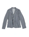Dondup Toddler Boy Blazer Blue Size 4 Cotton, Flax In Blue