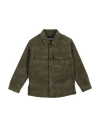 Dondup Toddler Boy Shirt Military Green Size 4 Cotton, Elastane In Green