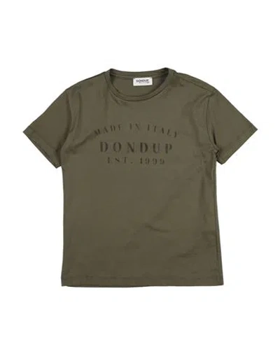 Dondup Babies'  Toddler Boy T-shirt Military Green Size 4 Cotton