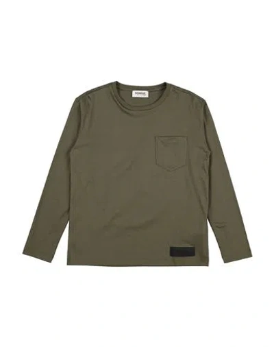 Dondup Babies'  Toddler Boy T-shirt Military Green Size 4 Cotton