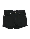 Dondup Babies'  Toddler Girl Denim Shorts Black Size 4 Cotton, Elastomultiester, Elastane