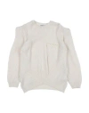 Dondup Babies'  Toddler Girl Sweater Ivory Size 4 Viscose, Merino Wool, Polyamide, Cashmere In White