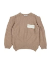 Dondup Babies'  Toddler Girl Sweater Sand Size 4 Viscose, Merino Wool, Polyamide, Cashmere In Beige