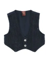 Dondup Toddler Girl Tailored Vest Blue Size 4 Cotton, Elastomultiester In Blue