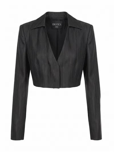 Dondup Tone On Tone Blazer In Black