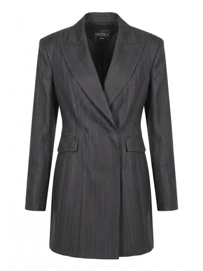 Dondup Tone On Tone Dress In Gray