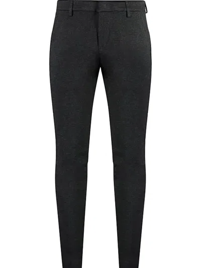 Dondup Slim Fit Chino Pants With Pockets And Belt Loops In Black