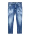 Dondup Torn Denim Trousers In Blue