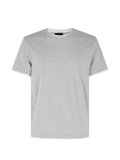 Dondup Trim Short-sleeve T-shirt In Gray