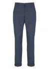 Dondup Stretch Cotton Blend Chino Pants With Belt Loops In Blue