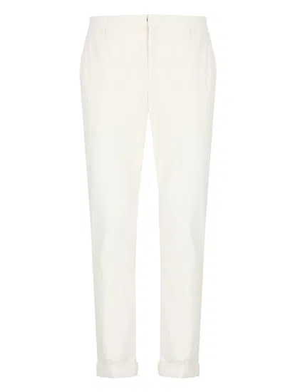 Dondup Cuffed-hem Trousers In White