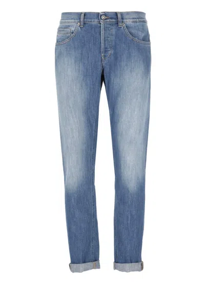 Dondup Button Fitted Jeans In Blue